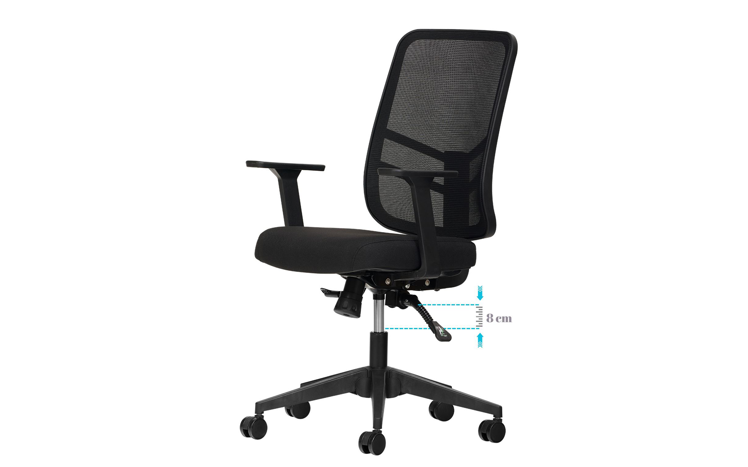 Scaun de birou Lotus, negru  6